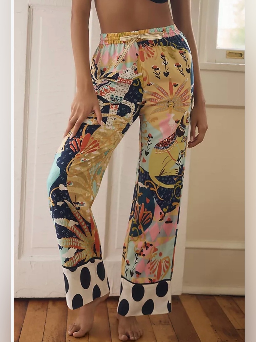 Alessandro Florio for Anthropologie Wide Leg Pajama Pants Size Small NWOT